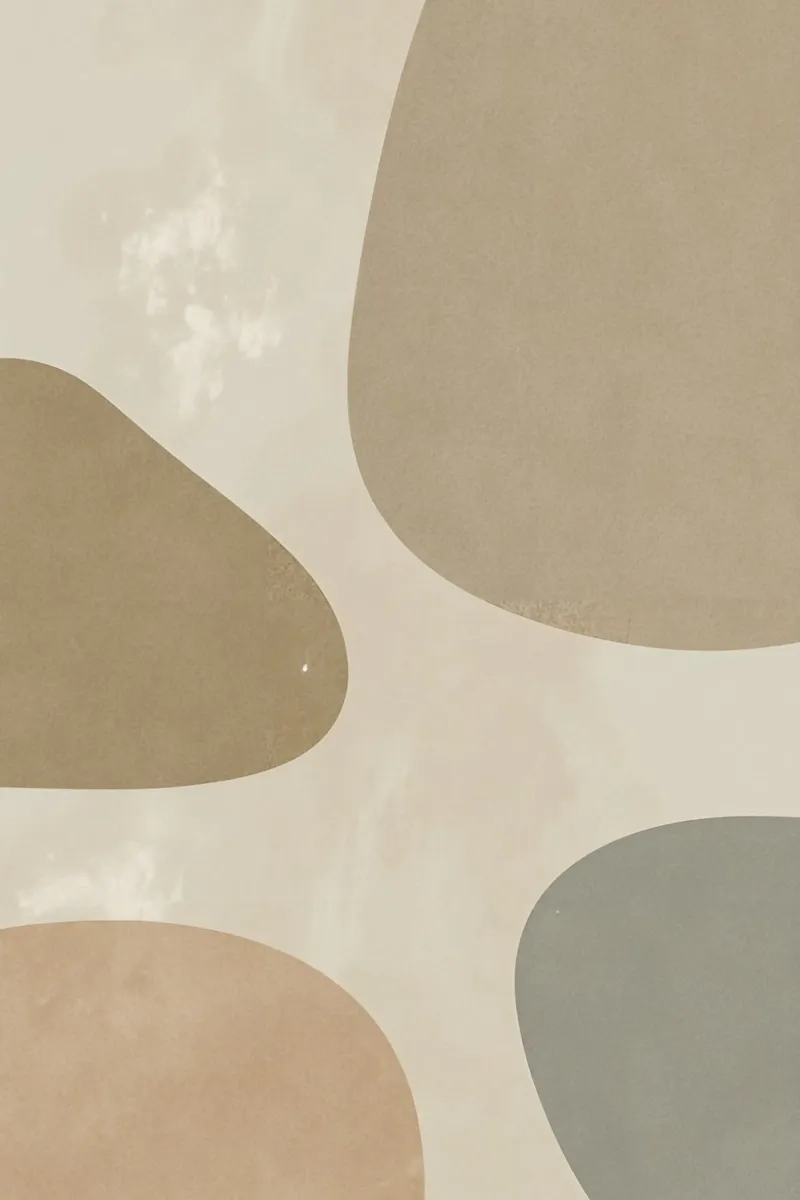 Forme astratte Sfondo beige e neutro poster con telaio in alluminio da DesignDoodle