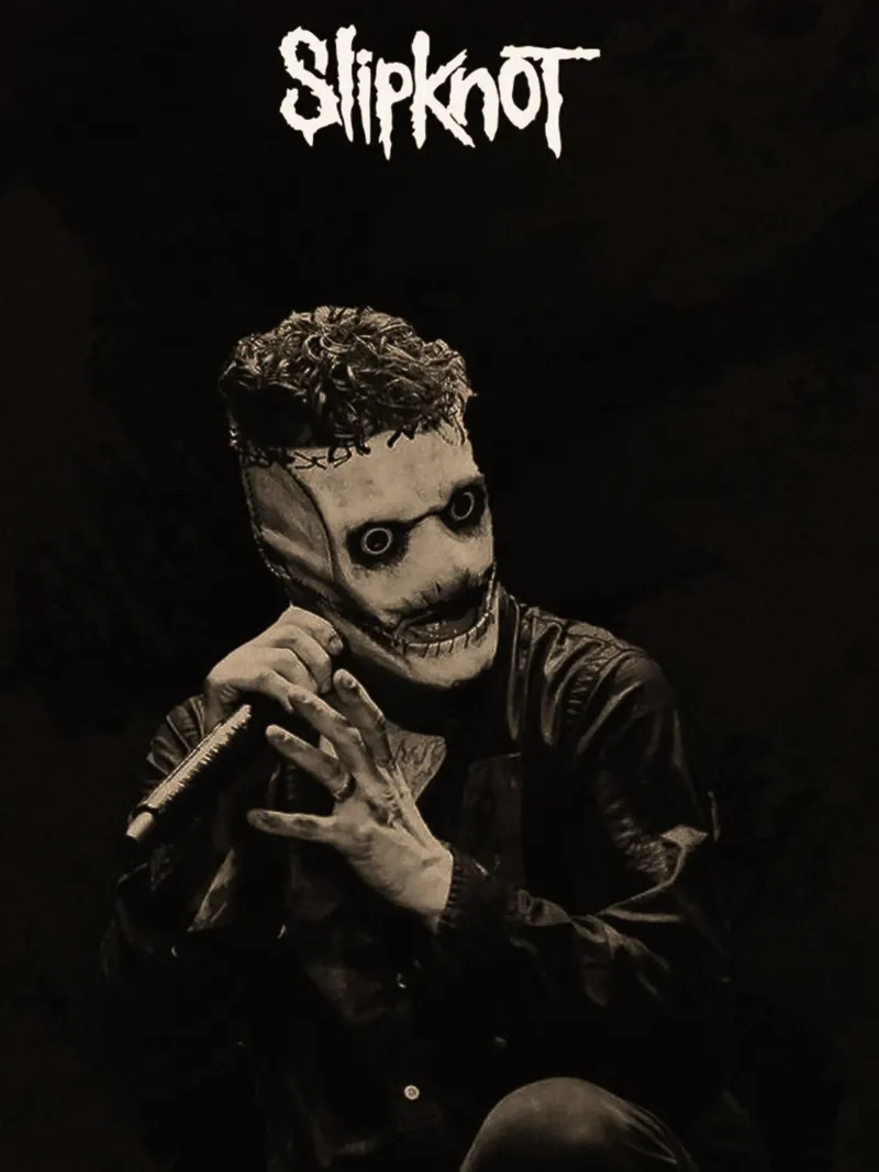 Slipknot poster con telaio in legno da Musadad Shop