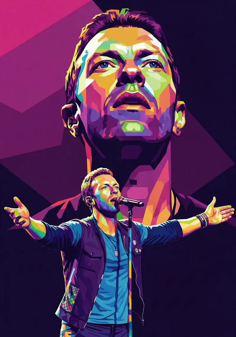 Chris Martin - Coldplay #3 canvas by Hantamrata