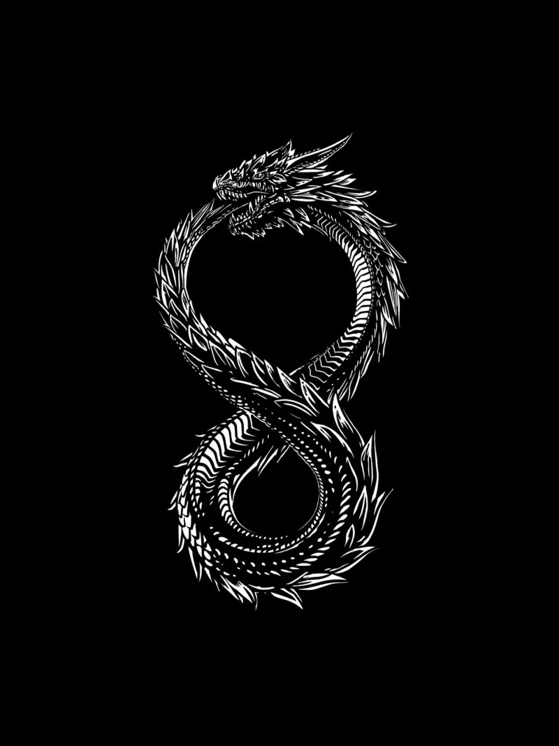 ouroboros poster con telaio in legno da 7115