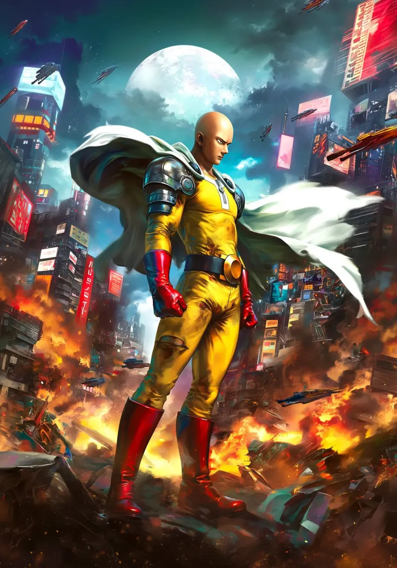 Saitama One Punch Man poster da Fleur de Lys