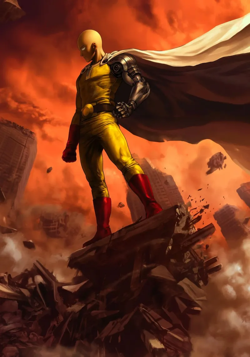 Saitama One Punch Man poster da Fleur de Lys