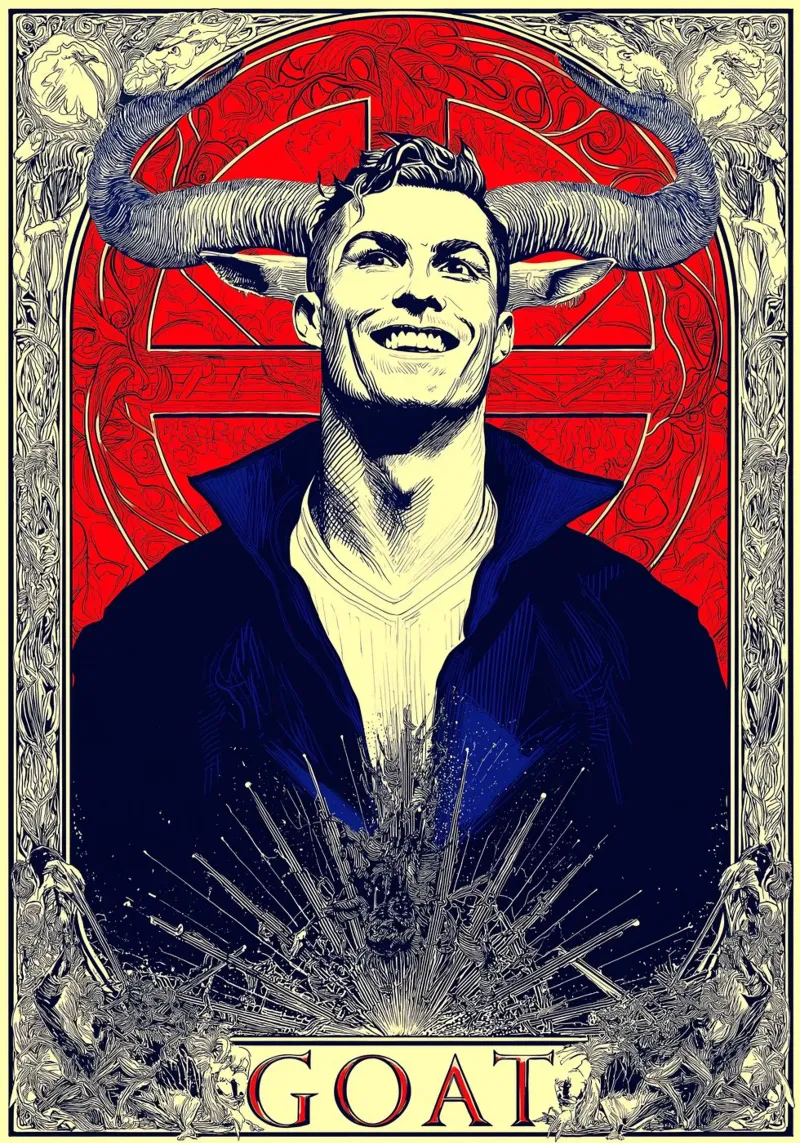 Cristiano Ronaldo poster con telaio in plastica da Stellar Creative