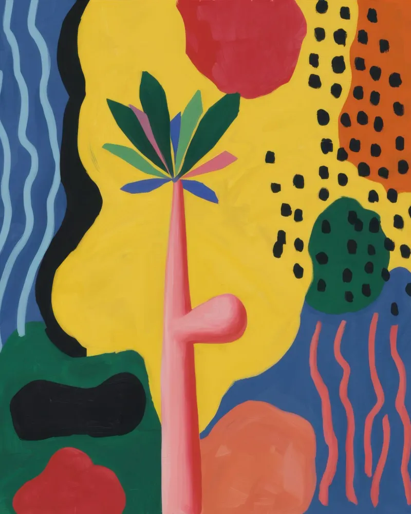 Vibrant Abstract Forms canvas by Nova Glaze