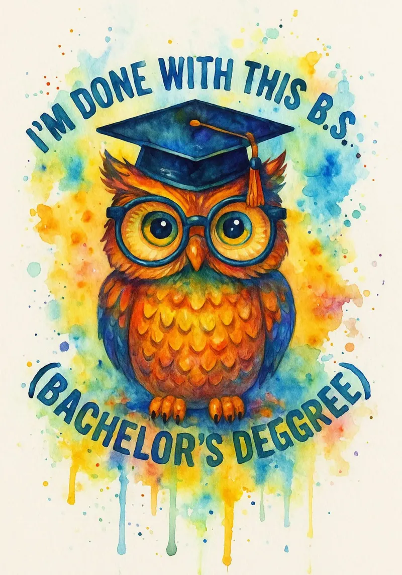 diploma di baccelliere civetta poster da wadasx