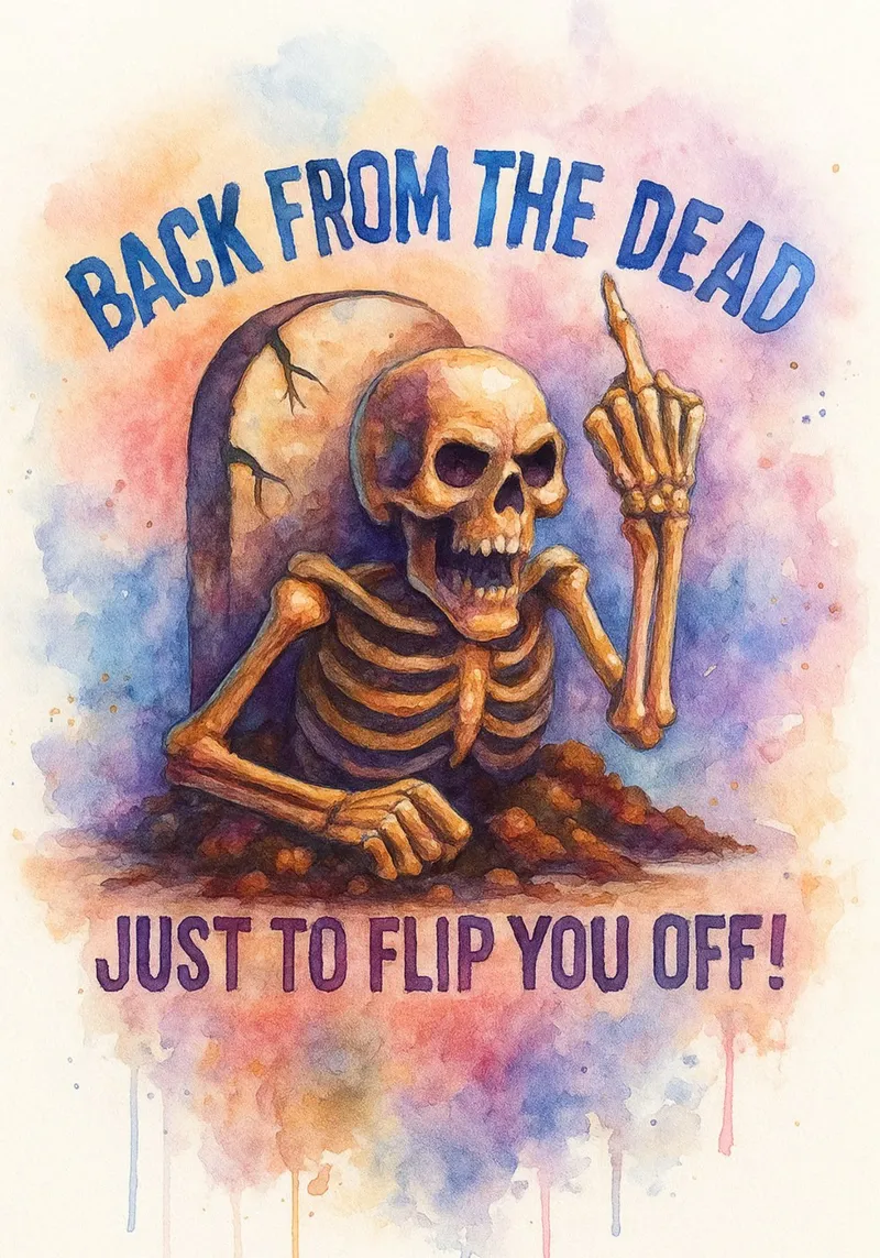 skeleton back from the dead hahnemühle by wadasx