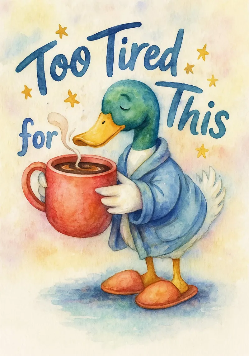 to tired for this duck canvas by wadasx