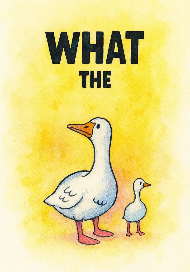 what the duck canvas with Floater frame by wadasx