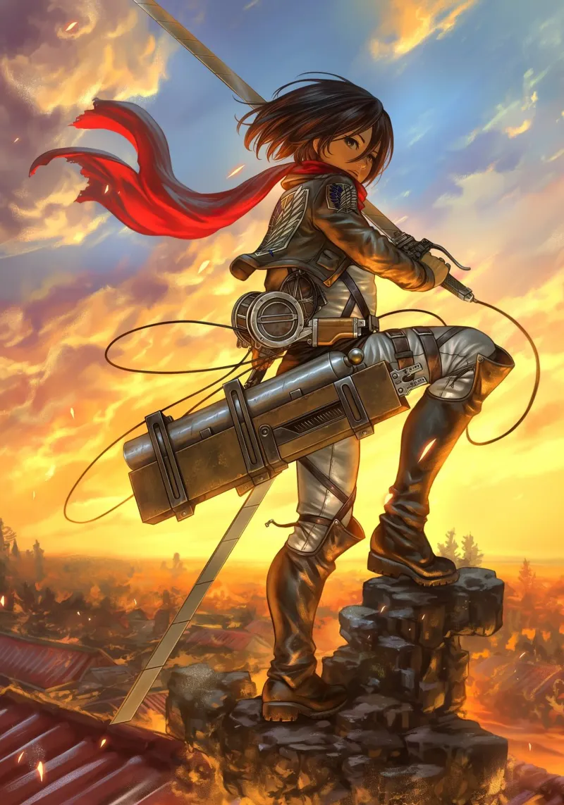 Mikasa Ackerman Attack on Titan poster de Fleur de Lys