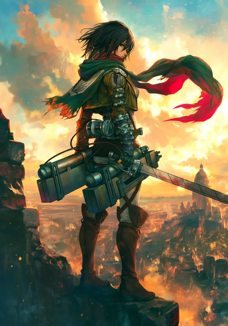 Mikasa Ackerman Attack on Titan poster de Fleur de Lys