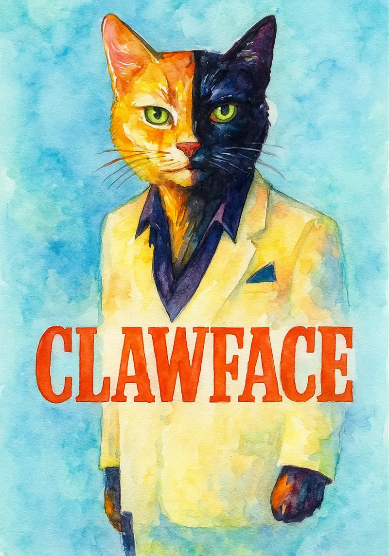 disegno parodia di clawface poster da hexis