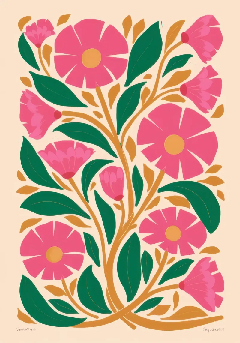 Abbraccio di petali vibranti poster da Astra Mist