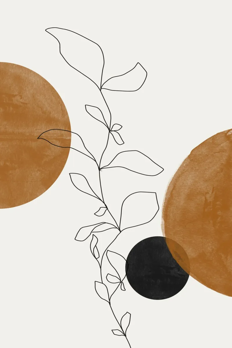 Fiori Line Art alluminio dibond da The Miuus Studio