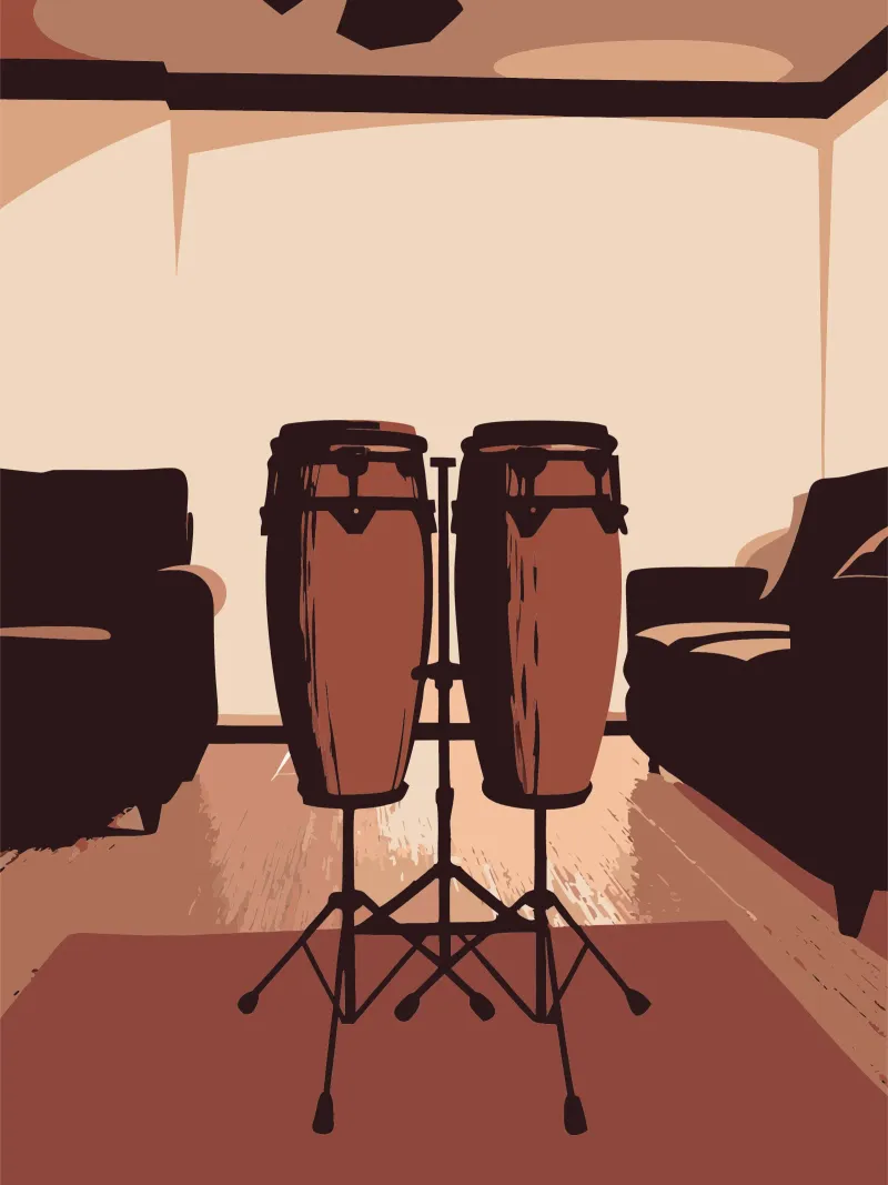 Strumento musicale Conga poster con telaio in alluminio da MUSIC EDITION