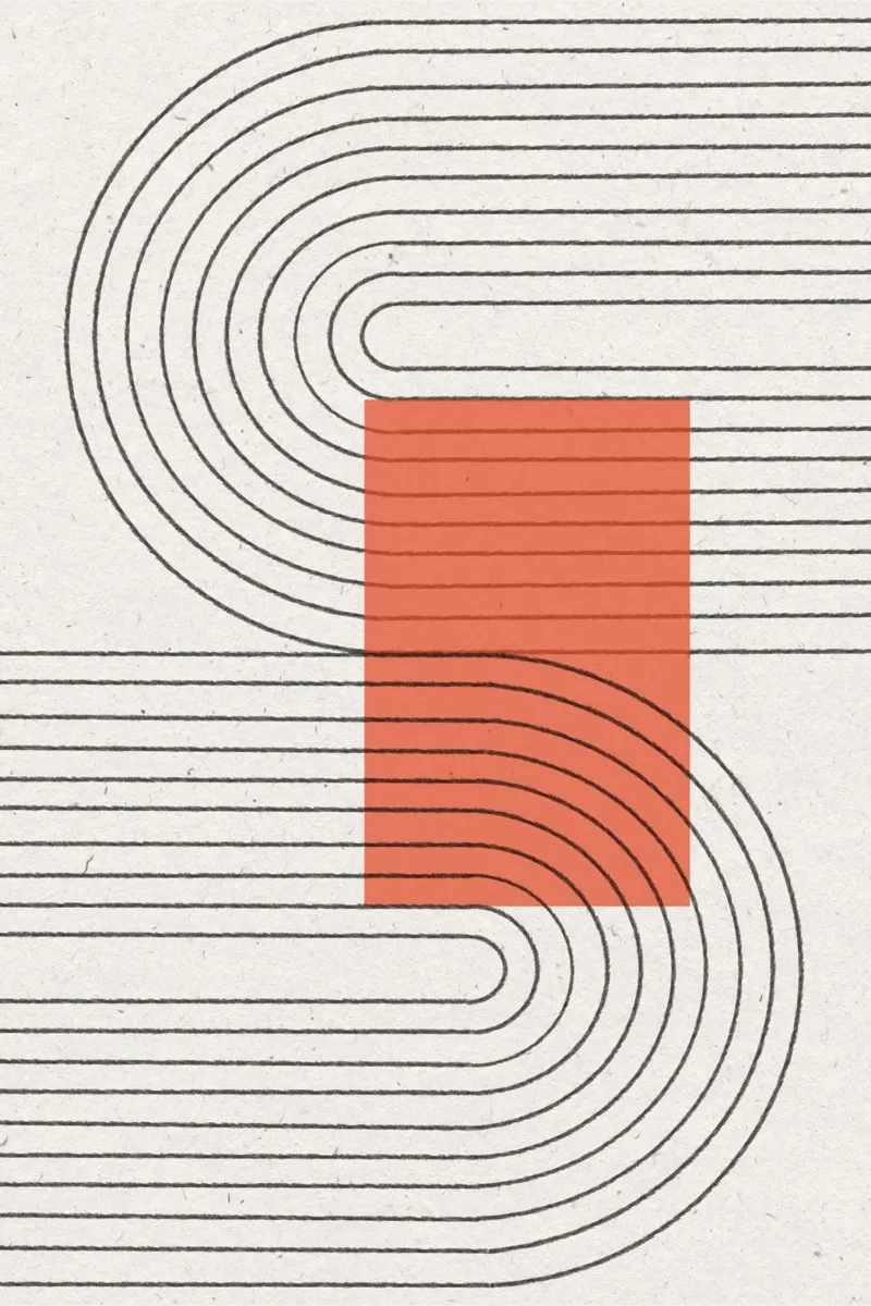 Peachy Modern Balance hahnemühle by The Miuus Studio