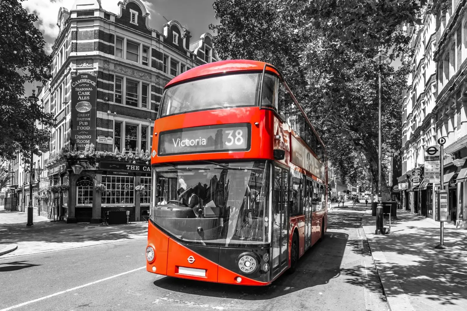 A typical day in London - colourkey canvas with Floater frame by Melanie Viola