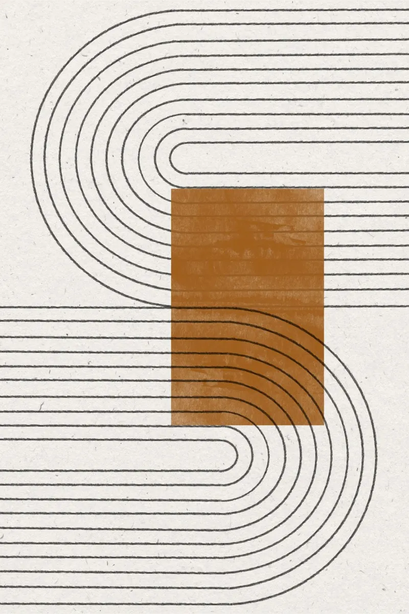 Grafica acquerello neutra e moderna alluminio dibond da The Miuus Studio