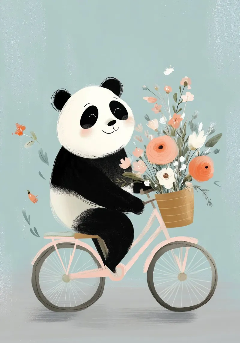 Panda on Wheels poster da Kiara