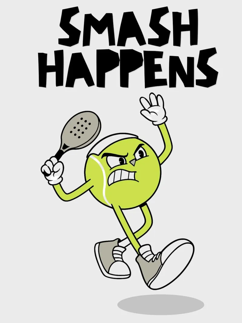 Padel: Smash happens poster con telaio in alluminio da Diesdas Ananas Design