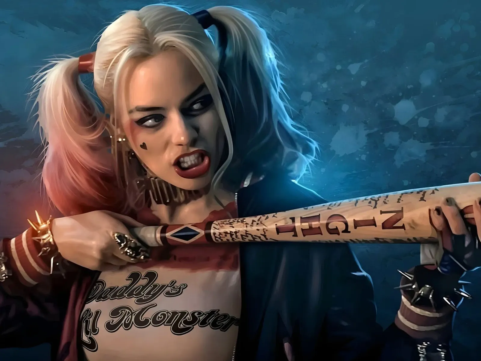 Harley Quinn poster con telaio in plastica da Low poly art