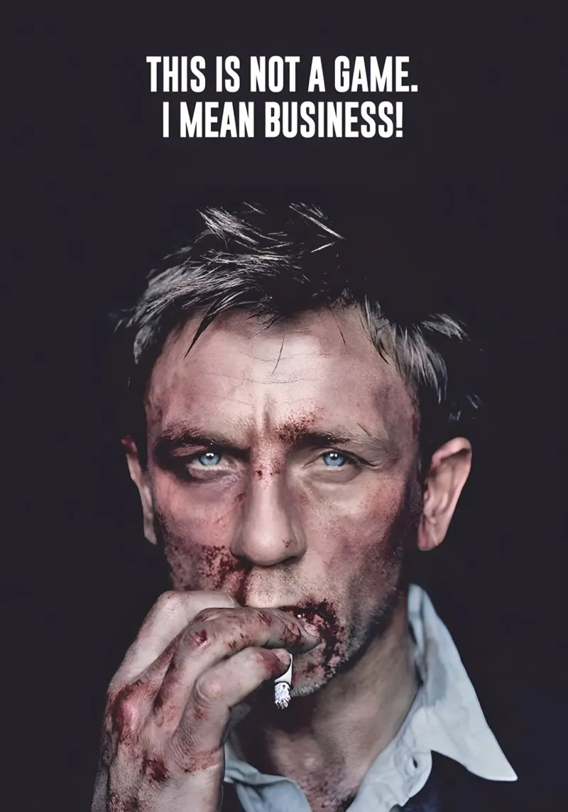 THIS NOT A GAME poster con telaio in legno da Type & Tape