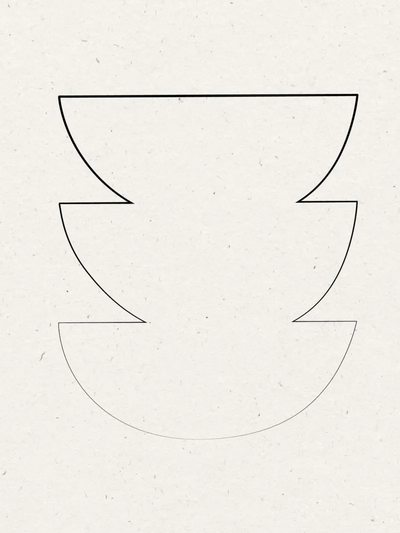 Vaso minimalista Line Art poster con telaio in legno da The Miuus Studio