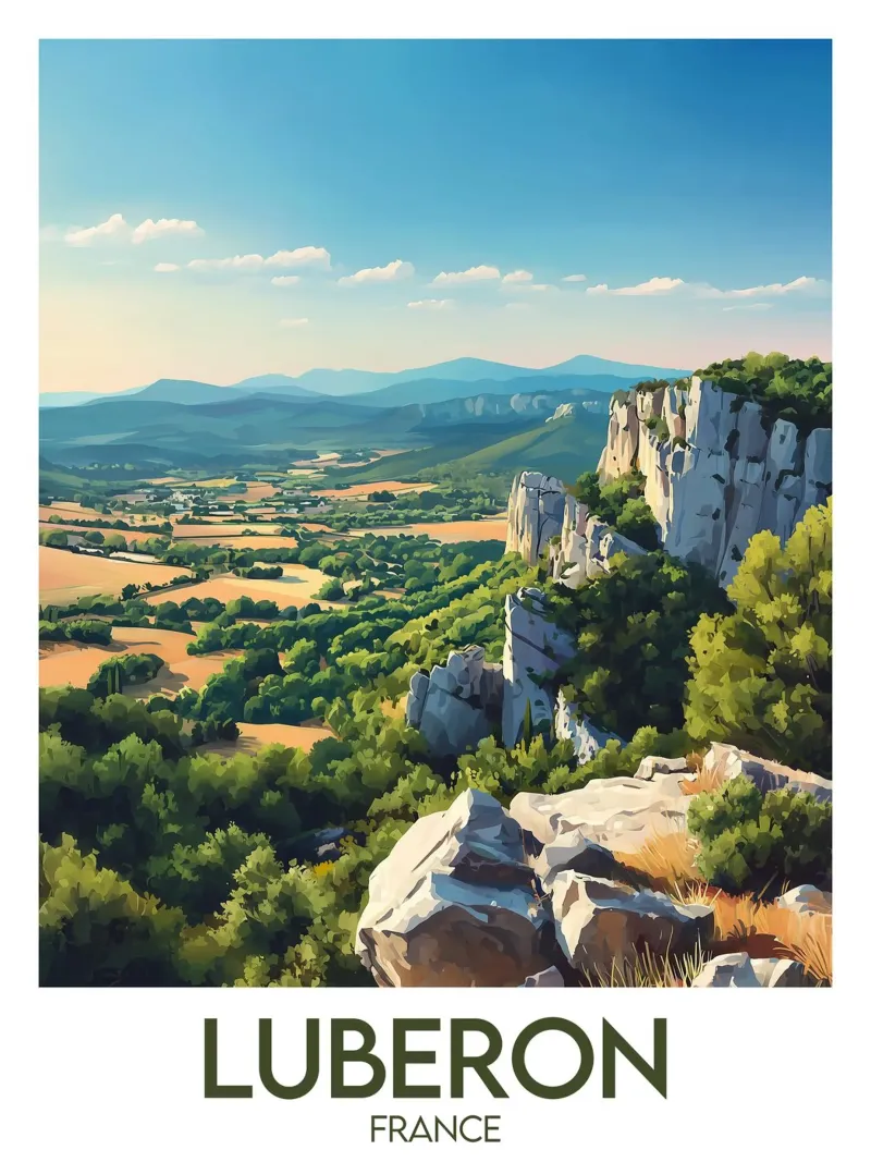 Affiche Luberon poster con telaio in plastica da Frame the World