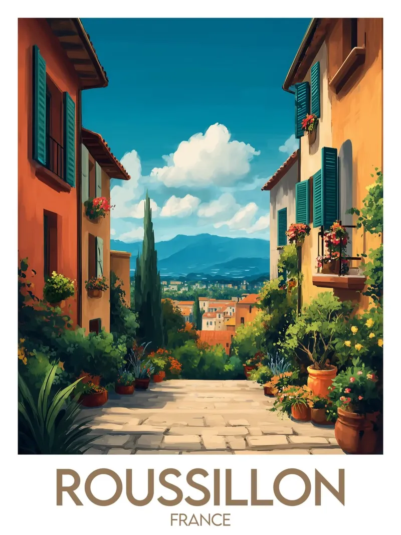 Affiche Roussillon poster da Frame the World