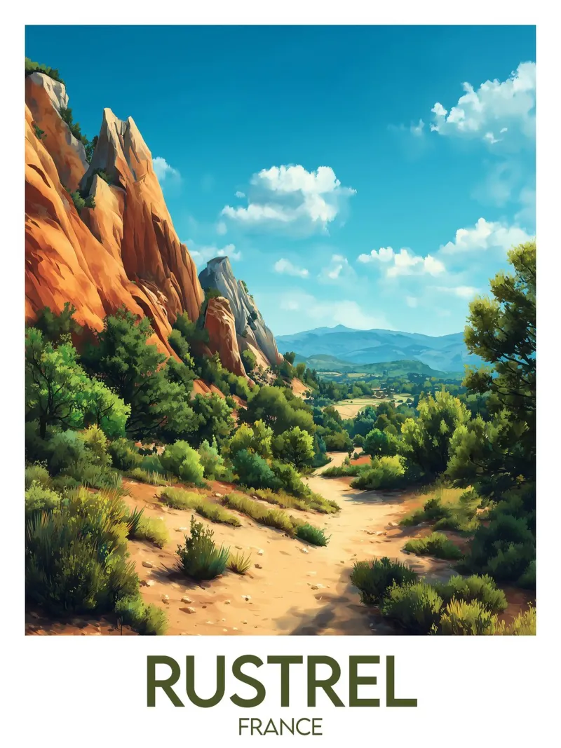 Affiche Rustrel poster con telaio in plastica da Frame the World