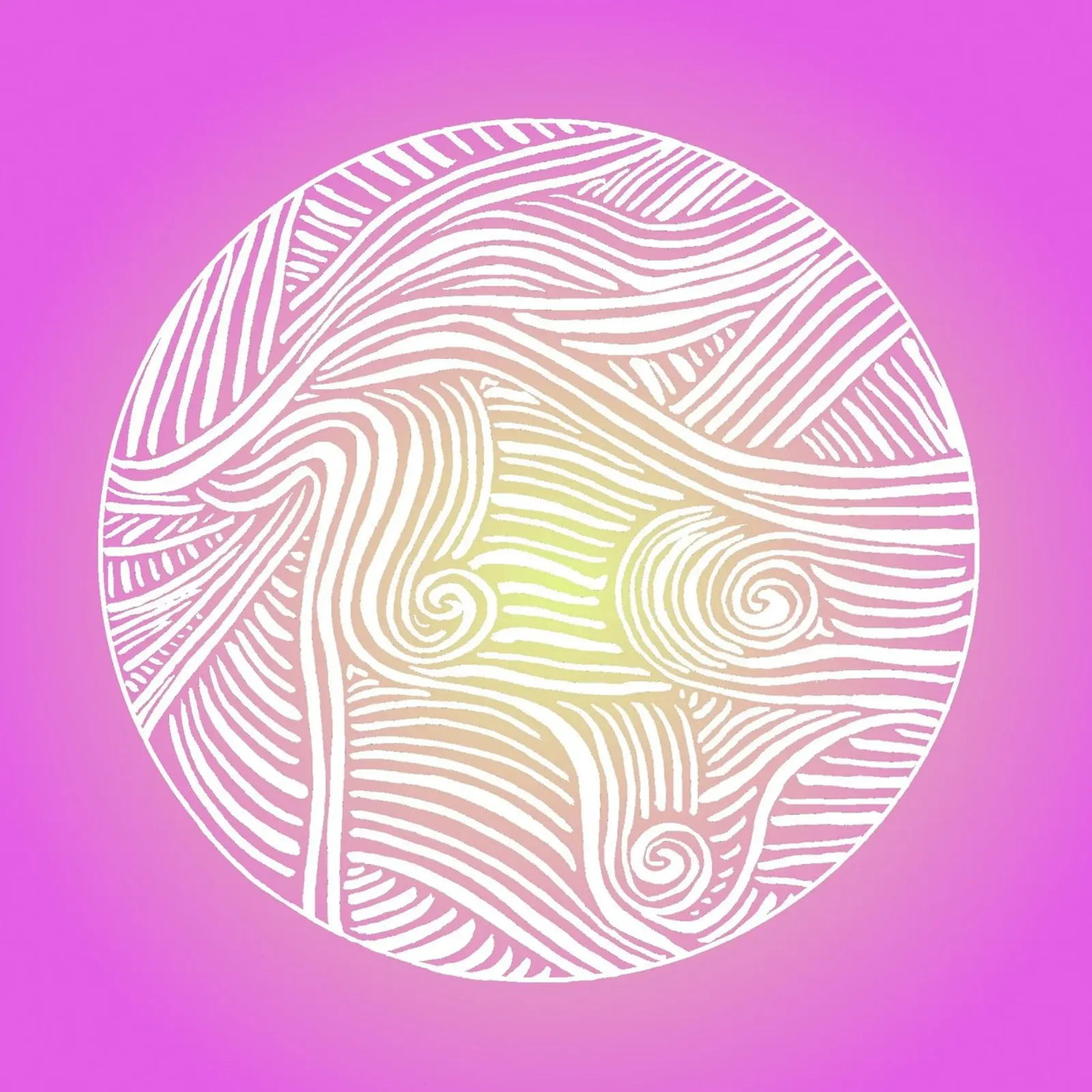 Radiant Papercut - pink Pop Art poster con telaio in legno da PaperLine Art