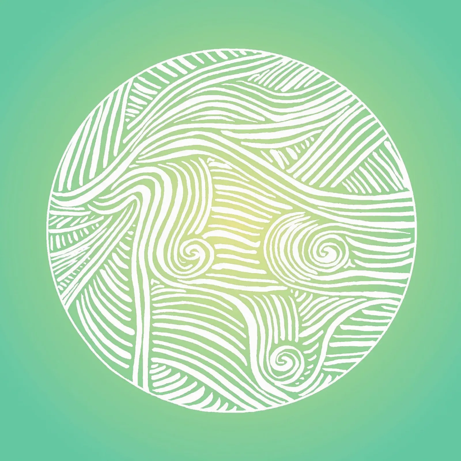 Radiant Papercut - Green yellow poster con telaio in legno da PaperLine Art