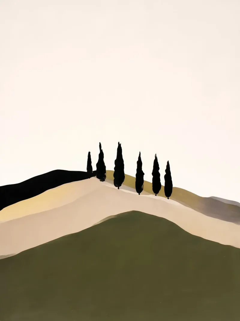 Cypress Horizon 2 poster con telaio in alluminio da Seed & Signal