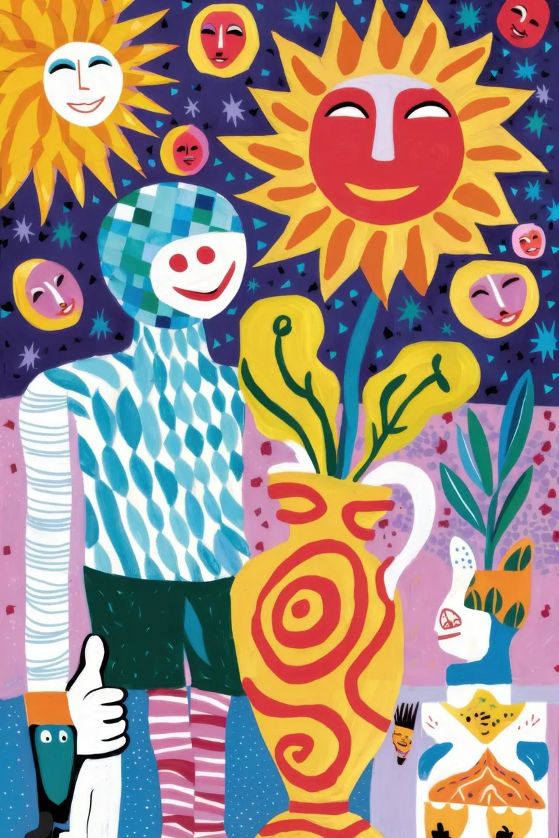 Persone psichedeliche del sole poster da Lyra Glaze