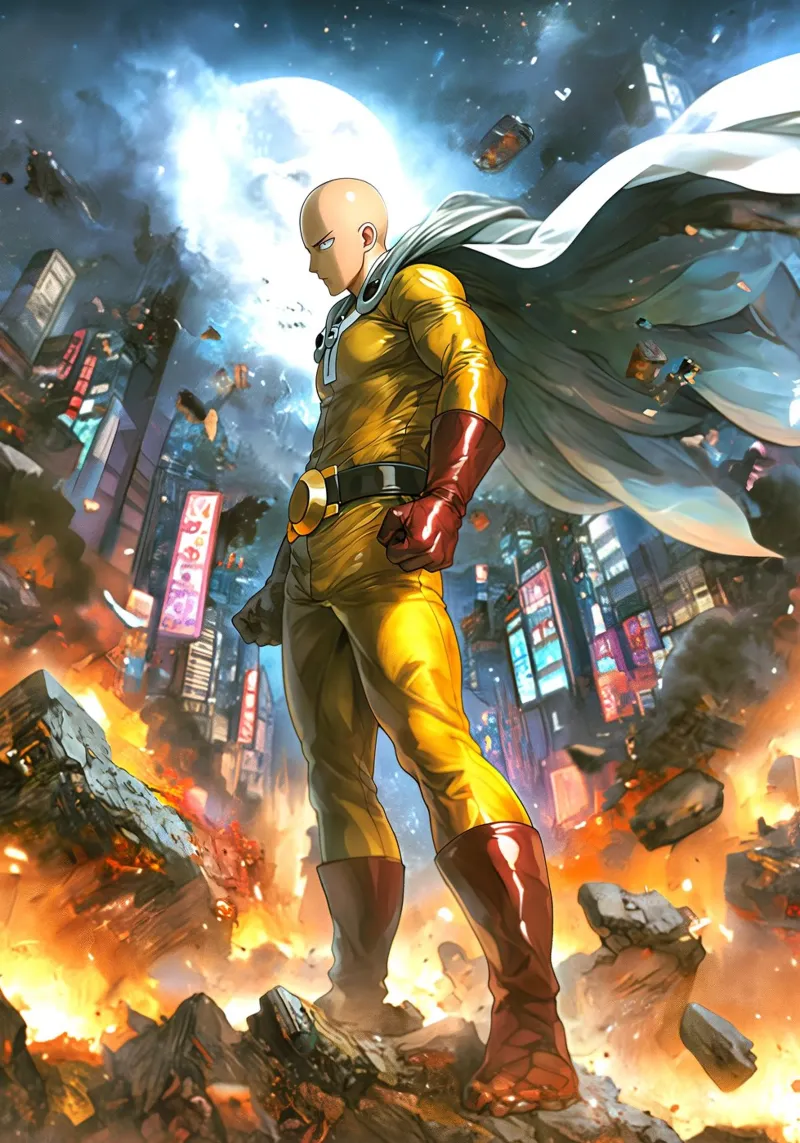 Saitama One Punch Man poster da Fleur de Lys