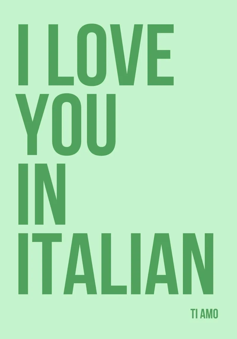 I love you in Italian lámina retroiluminada de fltmfrance