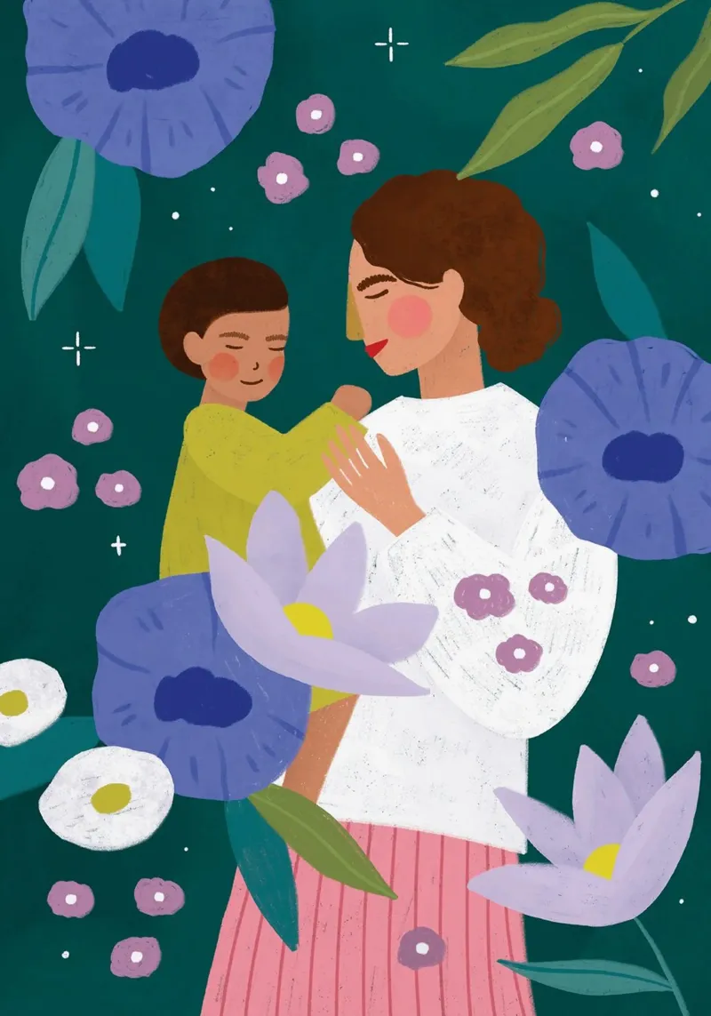 Coccole di mamma poster con telaio in plastica da Louis Butler