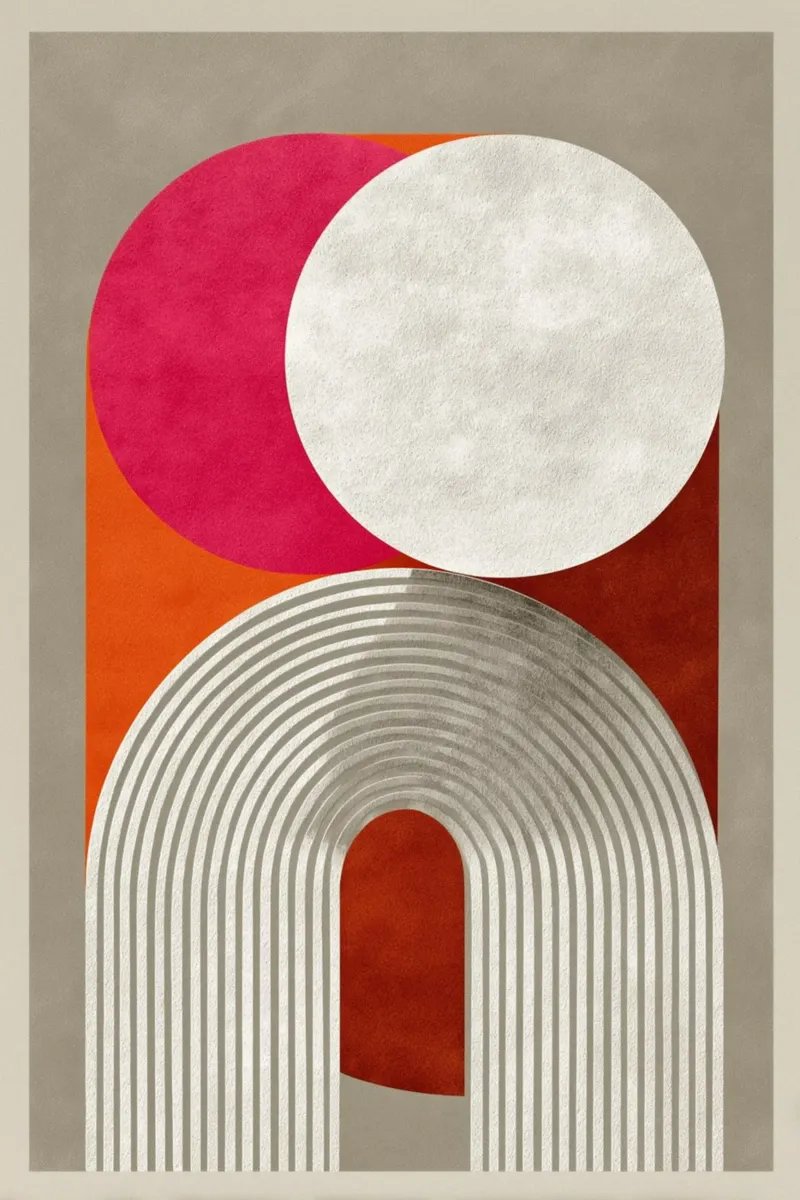 Design a cerchio simmetrico poster con telaio in alluminio da Carinaprint