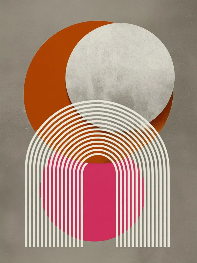 Formazione di curve futuristiche poster con telaio in alluminio da Carinaprint