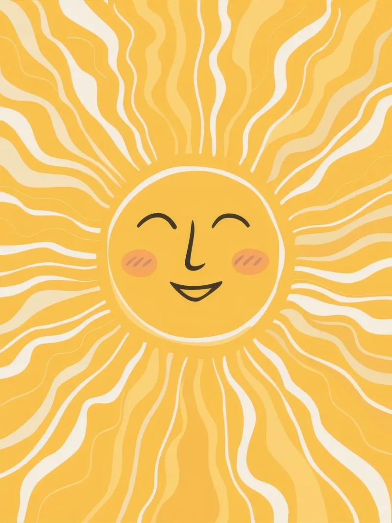 Die lächelnde Sonne in Person Poster von Astra Mist