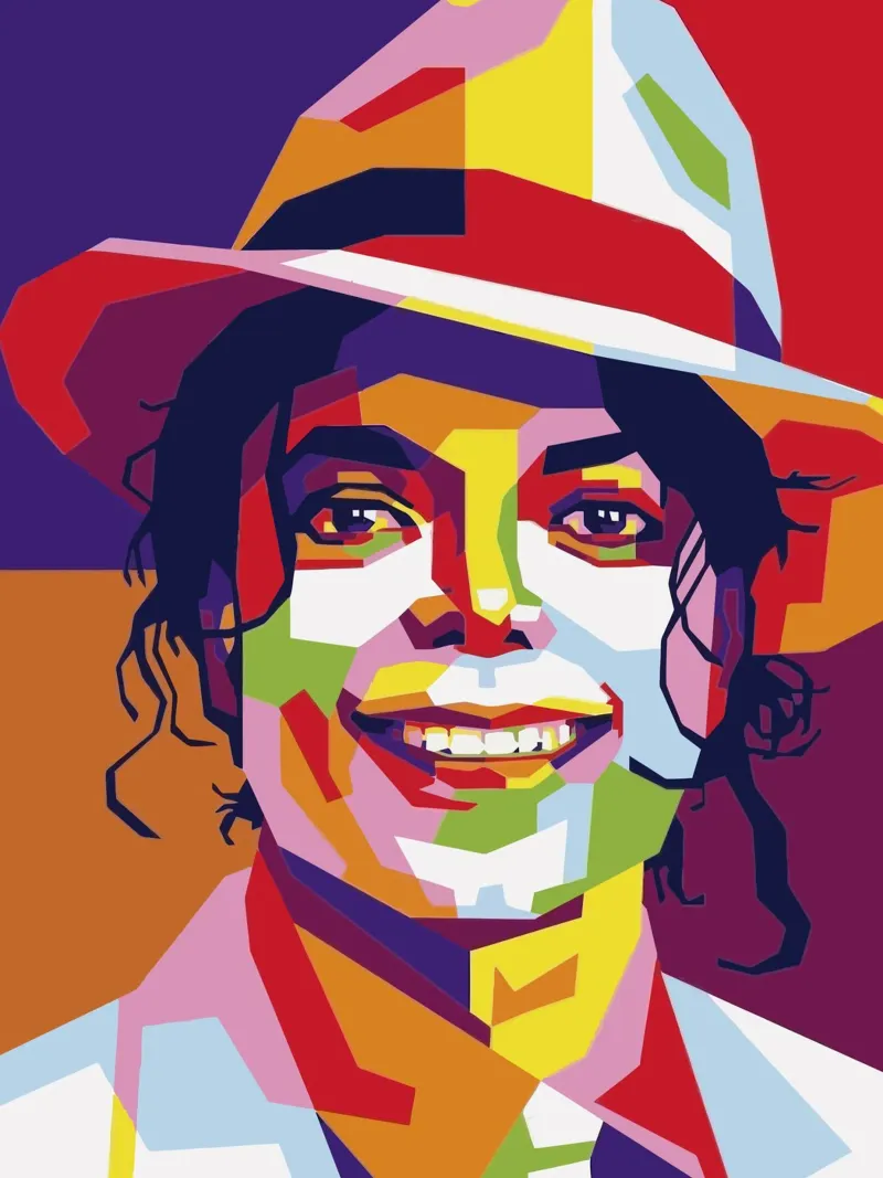 Michael Jackson wpap poster con telaio in legno da Dumery Art