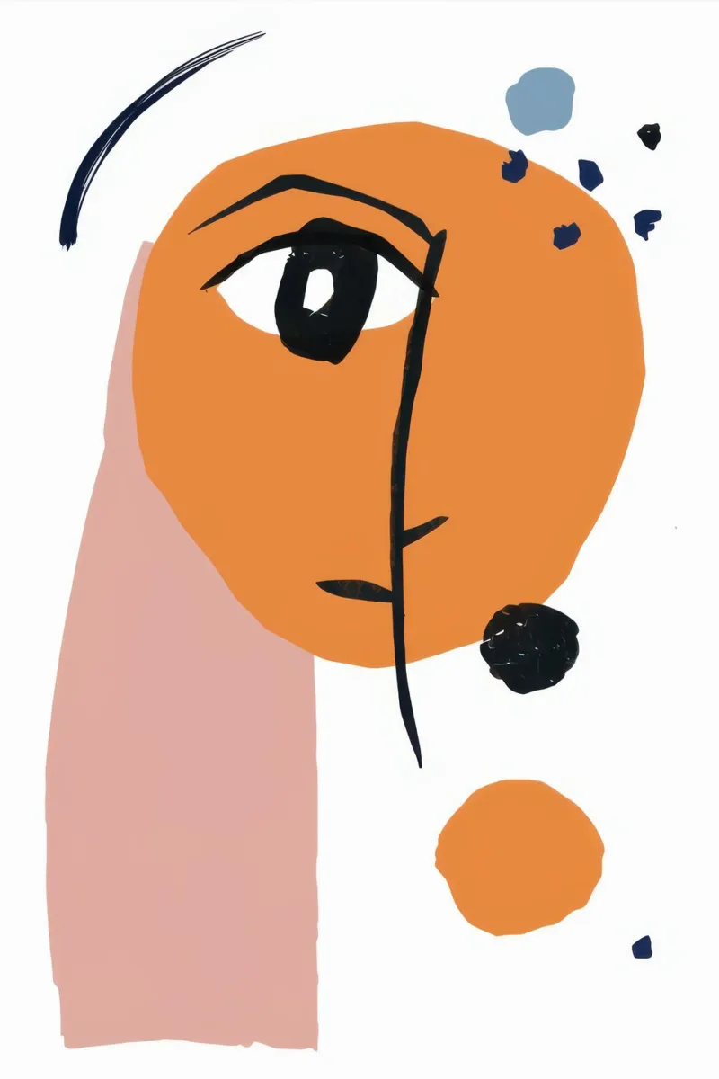 Cubist Contour Muse poster con telaio in plastica da Scaller Stars