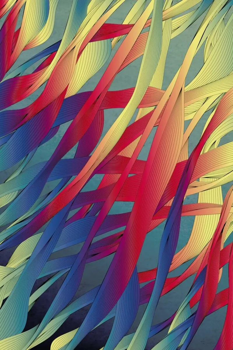 Modern Aquatic poster con telaio in legno da Angelo Cerantola