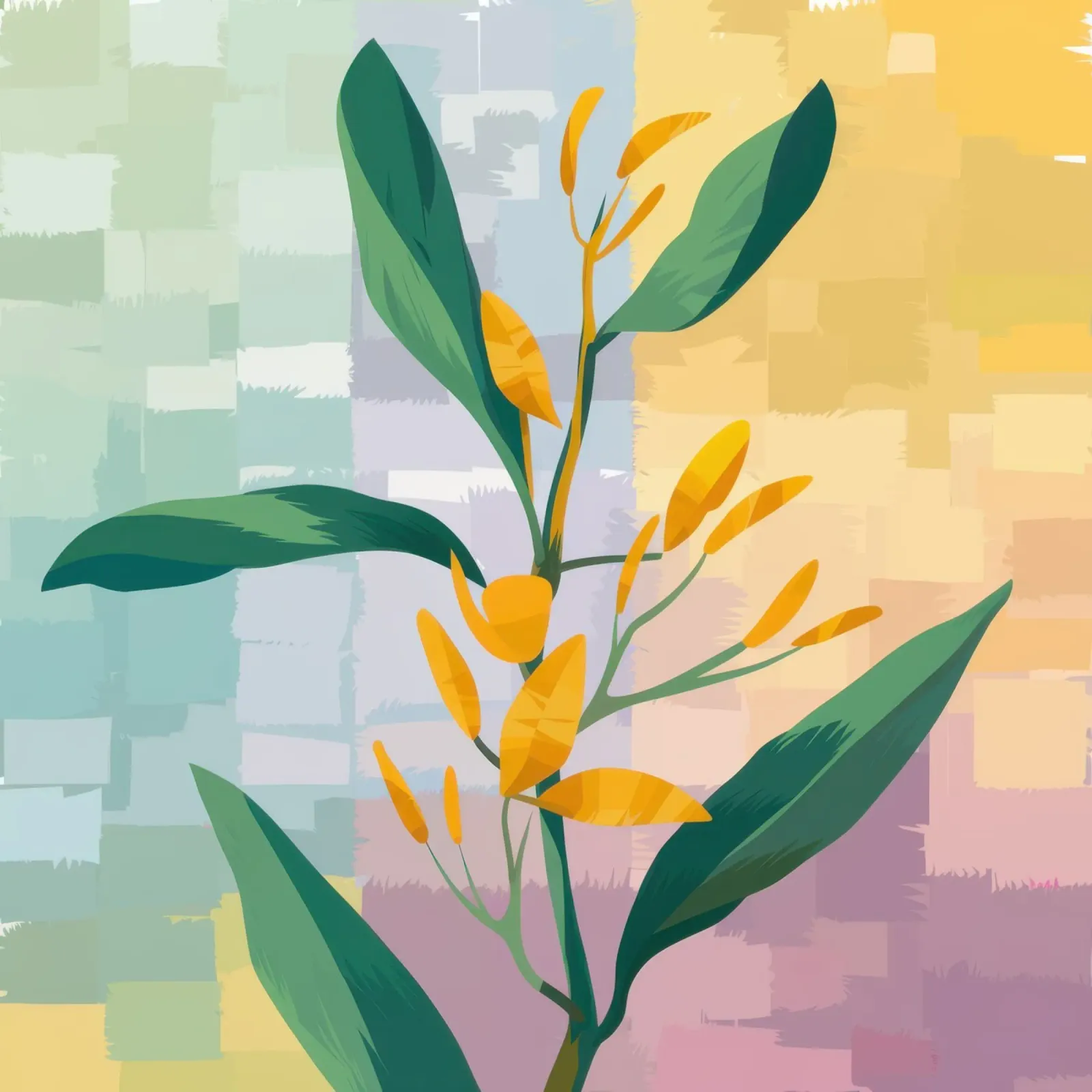 Ora d'oro gradiente poster con telaio in alluminio da Scaller Stars