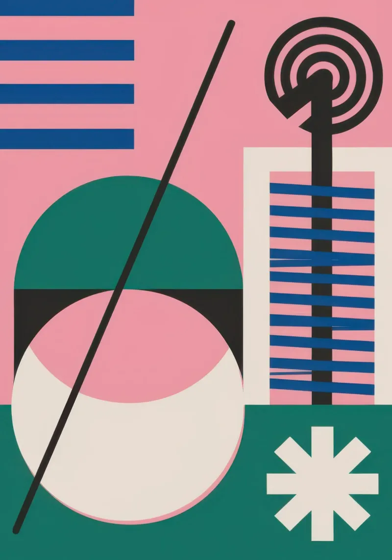 Echi geometrici poster da Nova Glaze