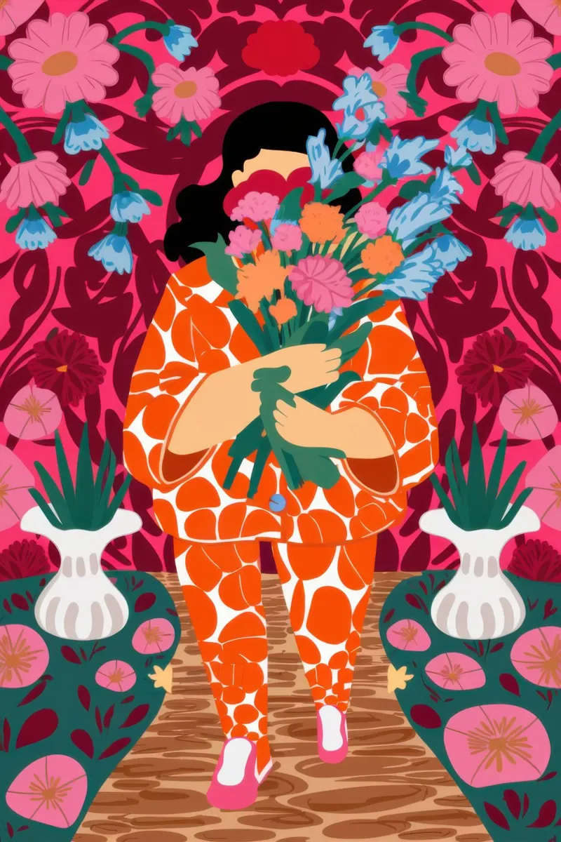 Giungla Pattern Fusion poster con telaio in alluminio da Bara Suara