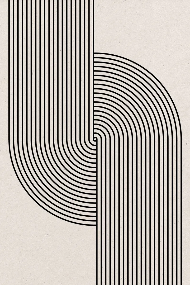 Composizione moderna di metà secolo alluminio dibond da The Miuus Studio