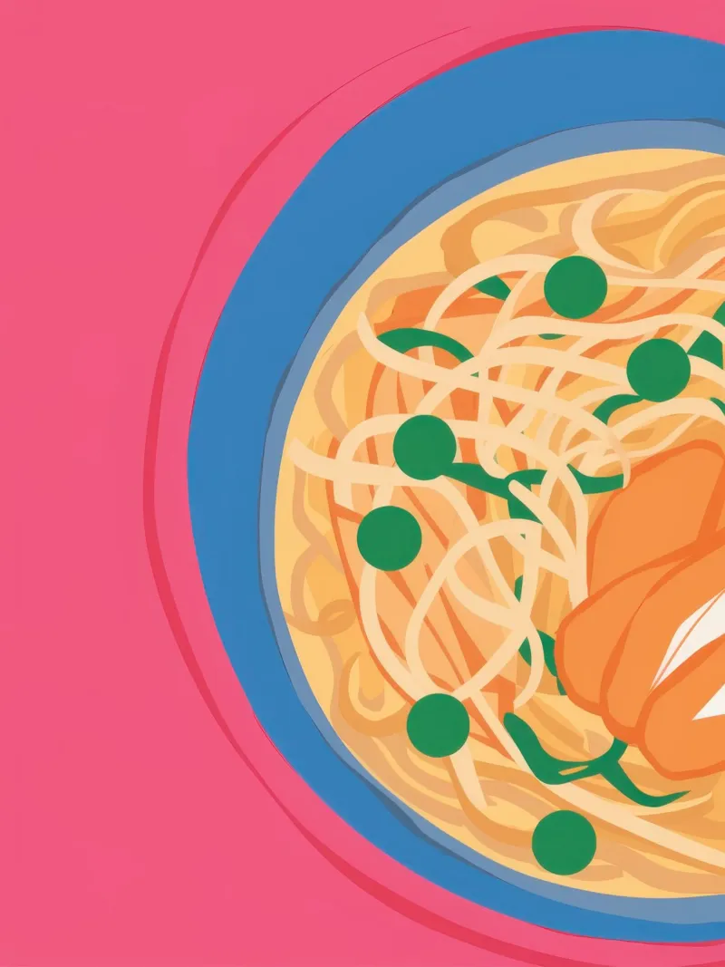Tazón de fideos Primer plano poster de Nova Glaze