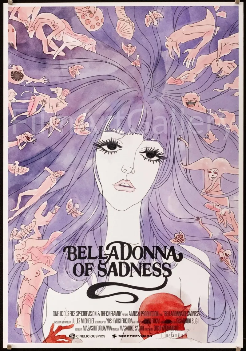 belladonna of sadness movie posters canvas with Floater frame by Junior Harrington