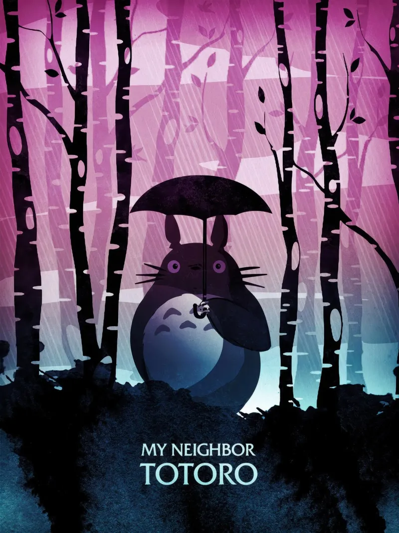 My Neighbor Totoro canvas with Floater frame by Junior Harrington