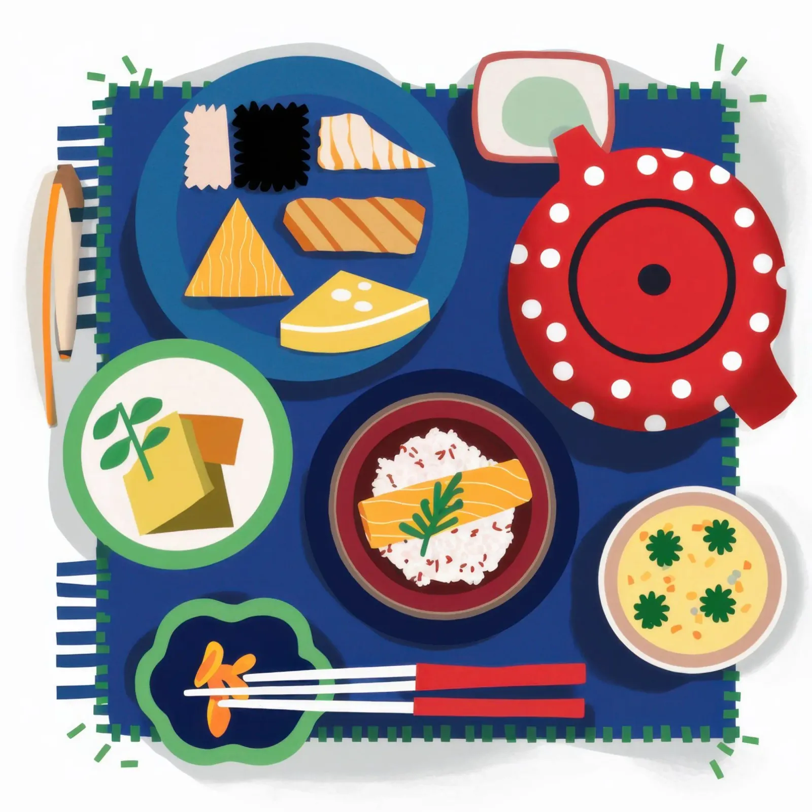 Piatto da pranzo giapponese poster da Snow Mist
